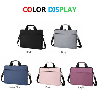 Laptop Sleeve Case With Zipper Shoulder Bag And Pouch - Smarsty