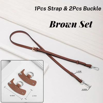 1 Set Bag Strap For Longchamp Mini Punch-free Genuine Leather Shoulder Strap Set Transformation Crossbody Strap Bag Accessories - Smarsty