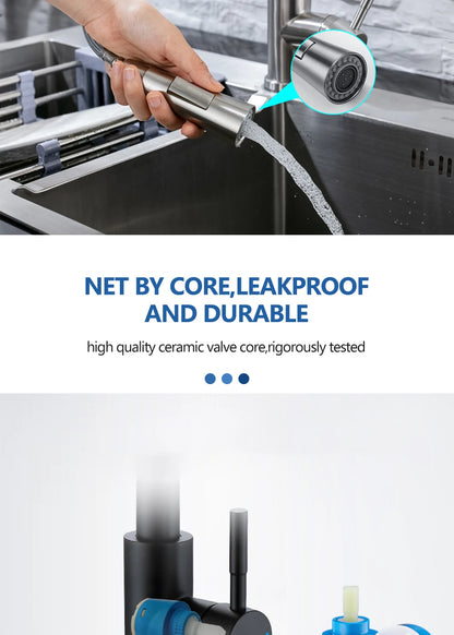 DQOK Smart Touch Control Kitchen Faucet with Pull Out Spray - Smarsty