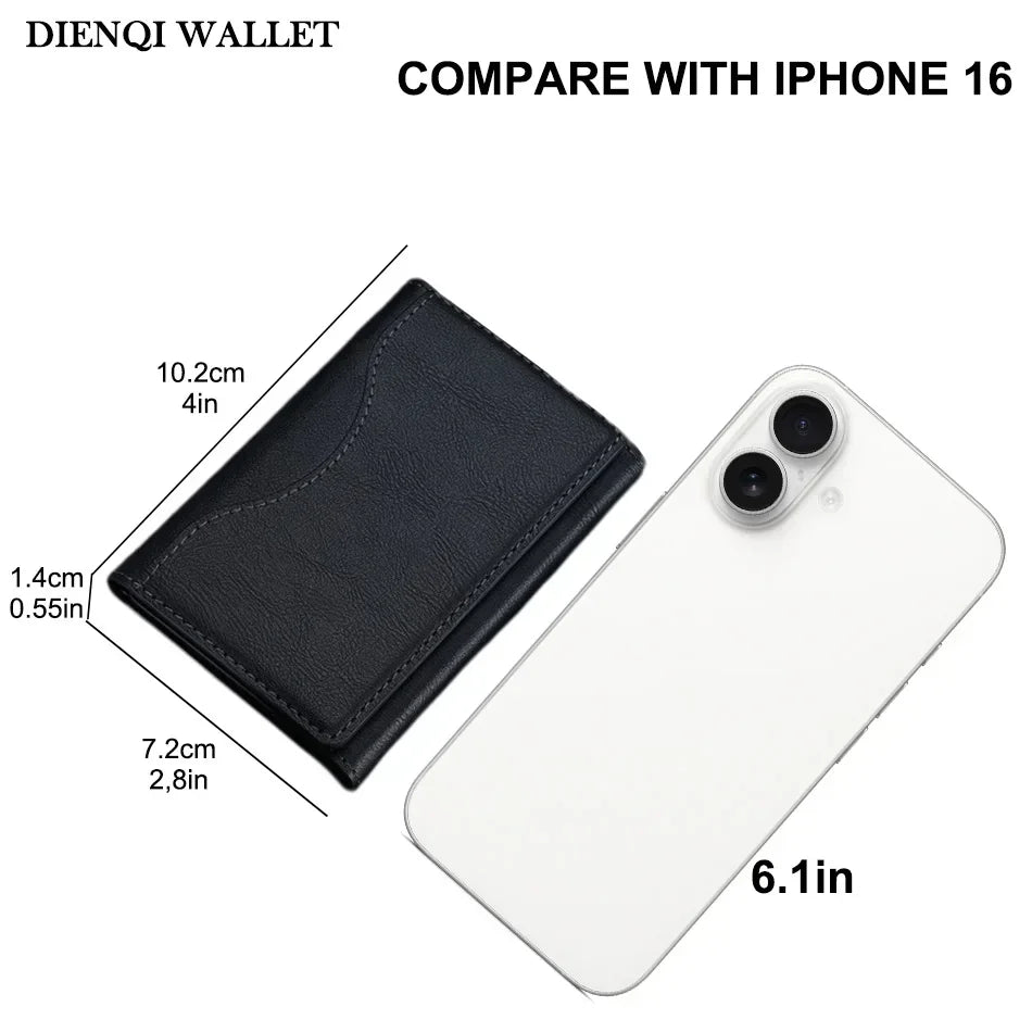Men Magsafe Card Holder Unisex PU Leather Magnetic Cardholder Card Bag Wallet for Apple for IPhone 16 15 14 13 12 Pro Max Mini