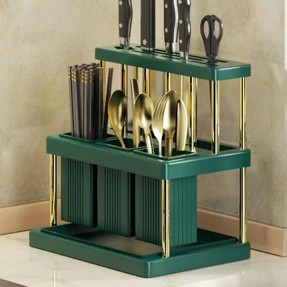 High-End Brand New Kitchen Cutlery Holder Spoon Fork Chopstick Storage Rack Utensils Organizer Kitchen Counter Top Box Rack