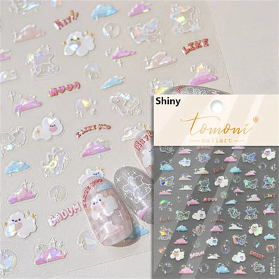 Summer Beach Nail Art Stickers with Ocean Designs - Smarsty