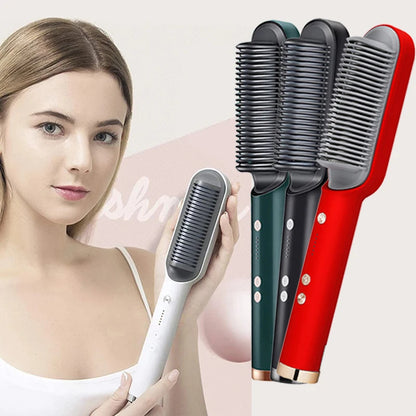 Multifunctional Ionic Hair Straightener and Curler Comb - Smarsty