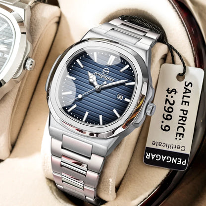 Luxury Waterproof Men’s Quartz Wristwatch with Luminous Dial - Smarsty