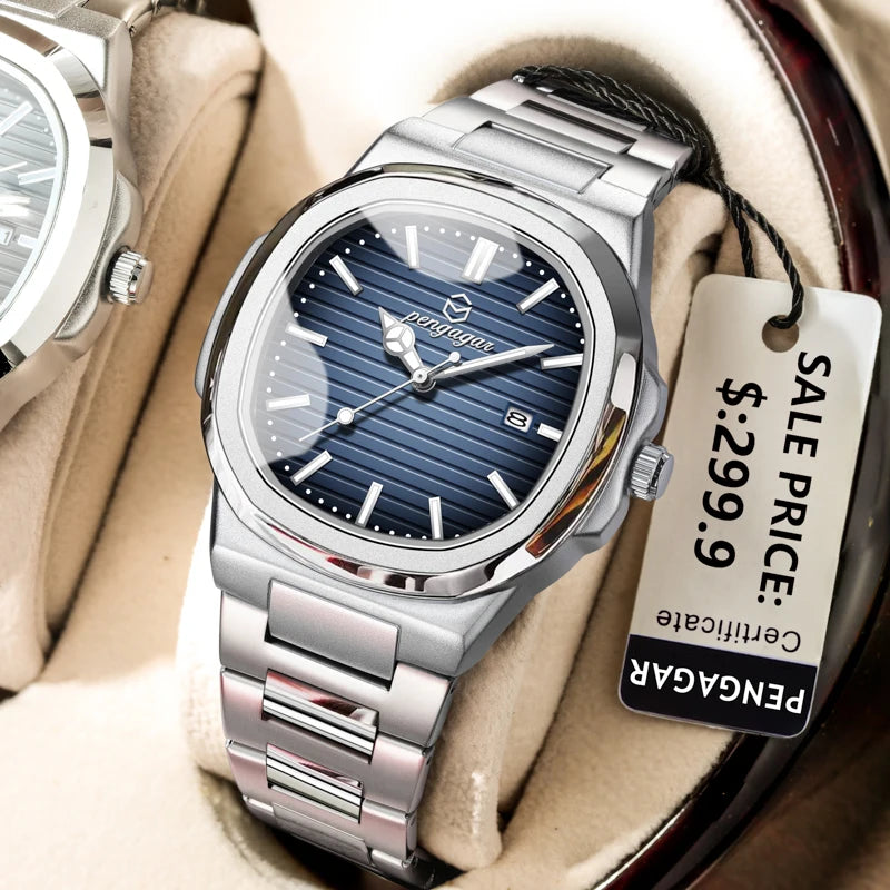 Luxury Waterproof Men’s Quartz Wristwatch with Luminous Dial - Smarsty