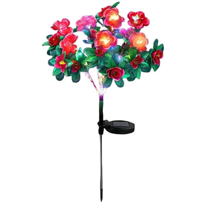 Waterproof LED Solar Azalea Flowers Lamp for Outdoor Decor - Smarsty