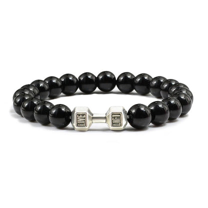 Natural Stone Dumbbell Bead Bracelet for Energy and Style - Smarsty
