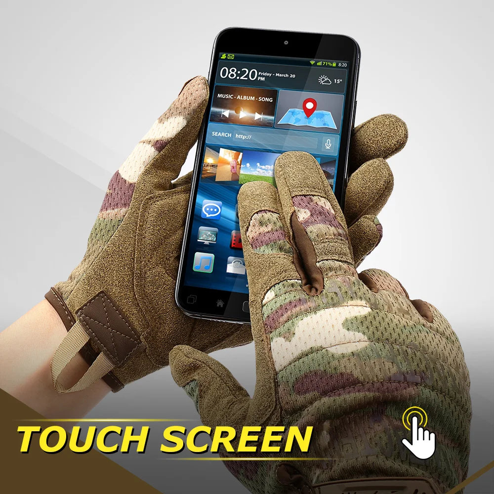Touchscreen Tactical Gloves Shockproof Non Slip Full Finger - Smarsty