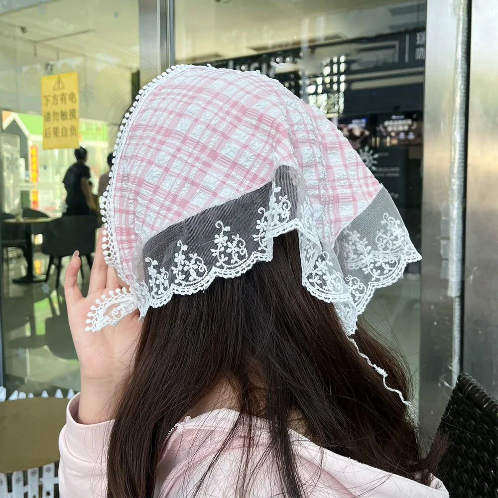 Sweet Flower Hair Scarf Headband Lightweight Summer - Smarsty