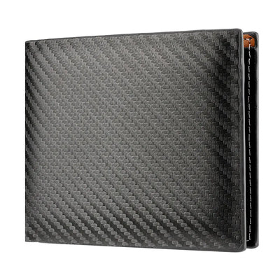 New Carbon Fiber Short Wallet Men's Card Bag Integrated Zipper Change Bag Holder - Smarsty