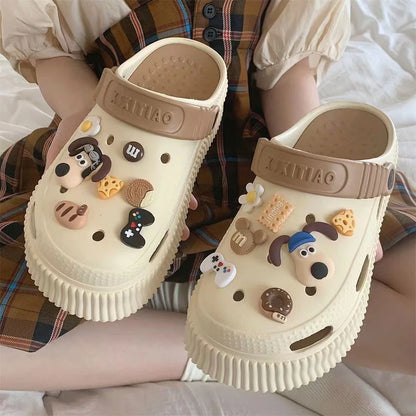 14/42PCS Set 3D Cute Cartoon Dogs Shoes Accessories Boys Girls Sandals Garden Shoe Buckle Decorations Fit Charm