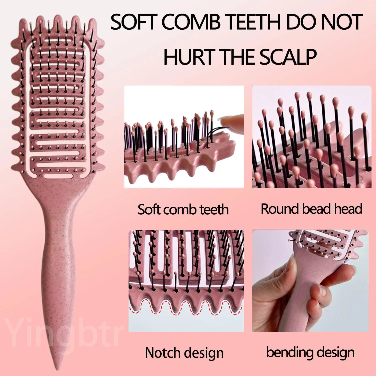 Curly Hair Brush for Easy Detangling and Styling - Smarsty