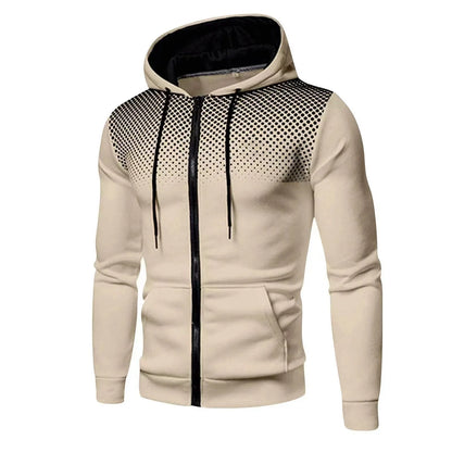 2024 New Men's Hoodie Jacket Streetwear Long Sleeve Sweatshirts Zipper Hooded Pullover Male Sportswear Men Clothing Streetwear - Smarsty