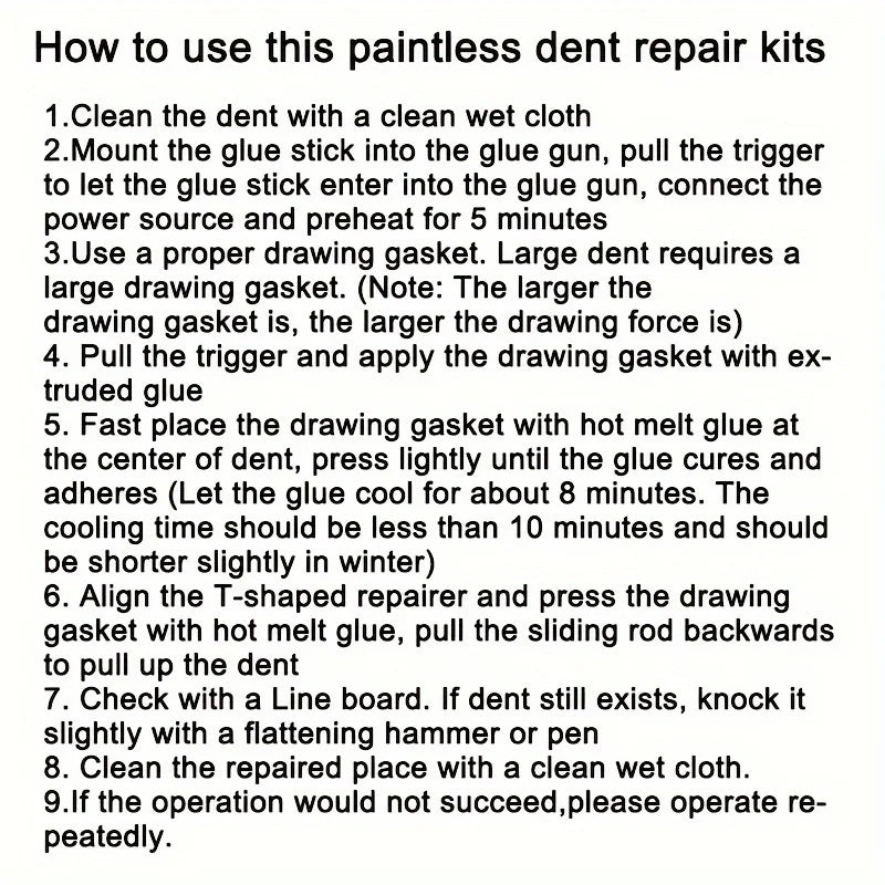 Car Dent Repair Tool Auto Body Part Mechanical Sheet Metal Paintless Dent Removal Puller Kit Hand Tools Kit Set - Smarsty