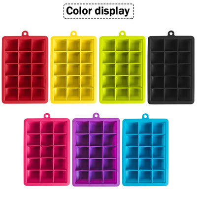 4/6/8/15 Grid Big Ice Tray Mold Giant Jumbo Large Food Grade Silicone Ice Cube Square Tray Mold DIY Ice Maker Ice Cube Tray - Smarsty