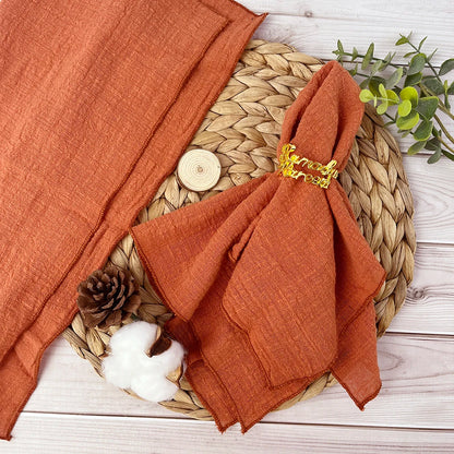 Set of 6 Cotton Dinner Napkins for Elegant Table Decor - Smarsty