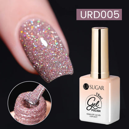 UR Sugar 15ml Silver Reflective Gel Polish for Sparkling Nails - Smarsty