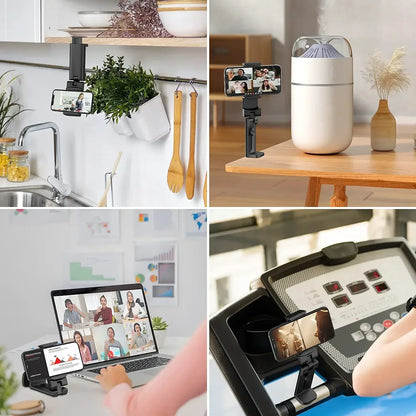 Mobile Phone Holder Portable Travel Holder Desktop Flight Folding Rotatable Selfie Stand for Watching Dramas and Learning Dishes - Smarsty