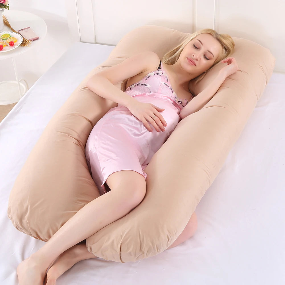 Multifunction Maternity Pillow Case Pure Cotton Cover U-Type for Pregnancy Women
