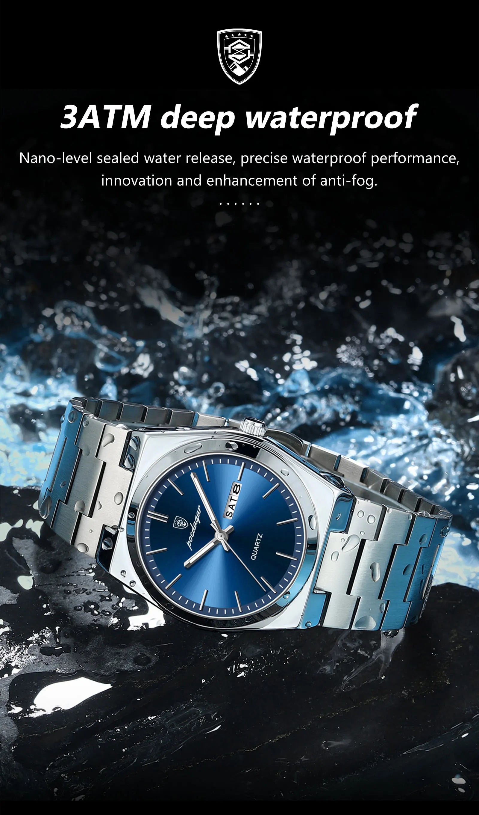 POEDAGAR Waterproof Luminous Men's Quartz Watch - Smarsty