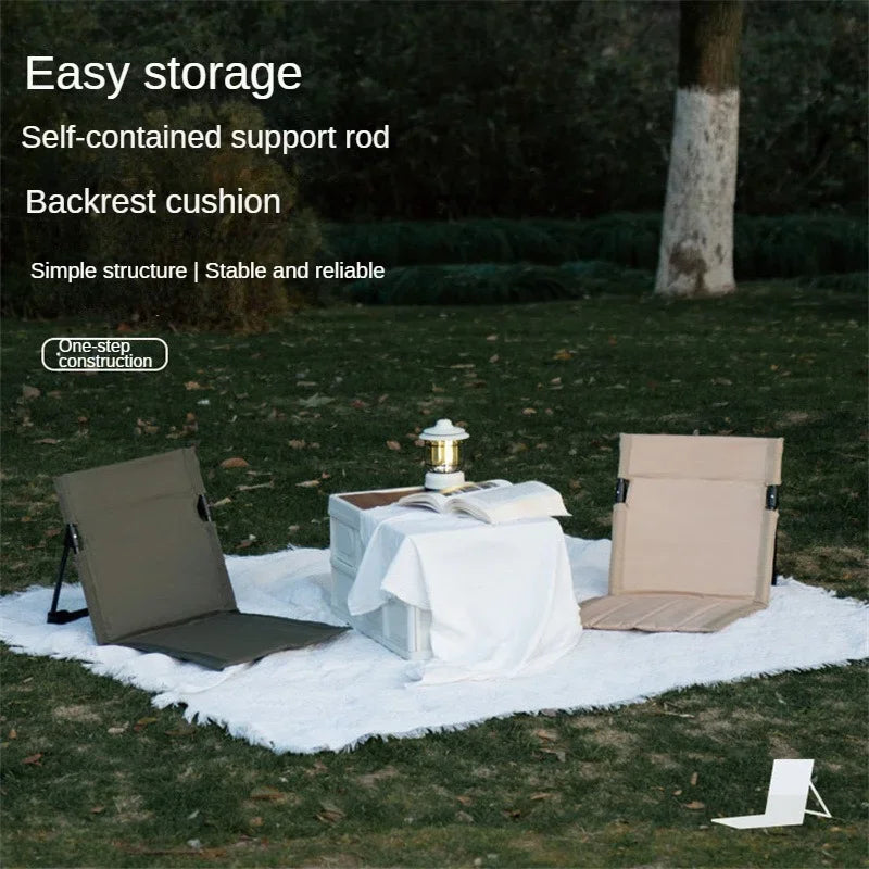 Outdoor Camping Lightweight Comfortable Folding Chair Park Leisure Beach Chair Portable Single Lazy Chair Back Chair by Smarsty