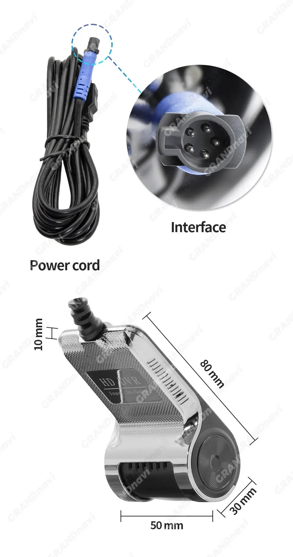 HD Car Dash Cam ADAS 720P Voice Alarm USB MemoryCard - Smarsty