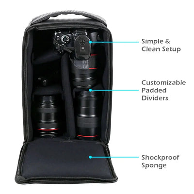 Waterproof DSLR Camera Bag Multi-functional Camera Backpack Outdoor Video Digital Camera Photo Case for Nikon Canon DSLR Lens - Smarsty