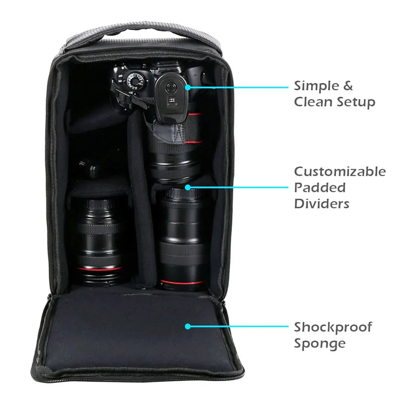 Waterproof DSLR Camera Bag Multi-functional Camera Backpack Outdoor Video Digital Camera Photo Case for Nikon Canon DSLR Lens - Smarsty