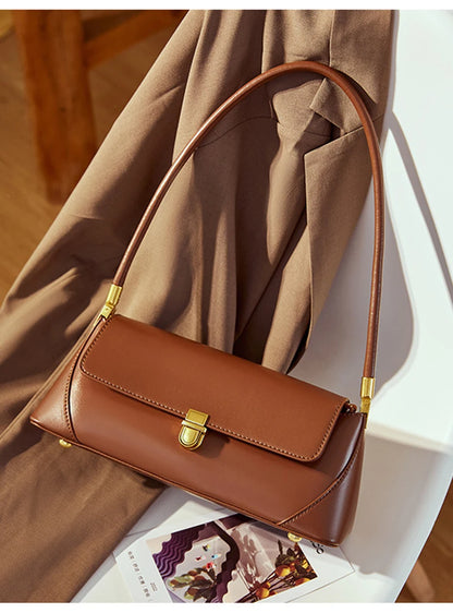 Lux Baguette Bag For Women Genuine Leather Shoulder - Smarsty