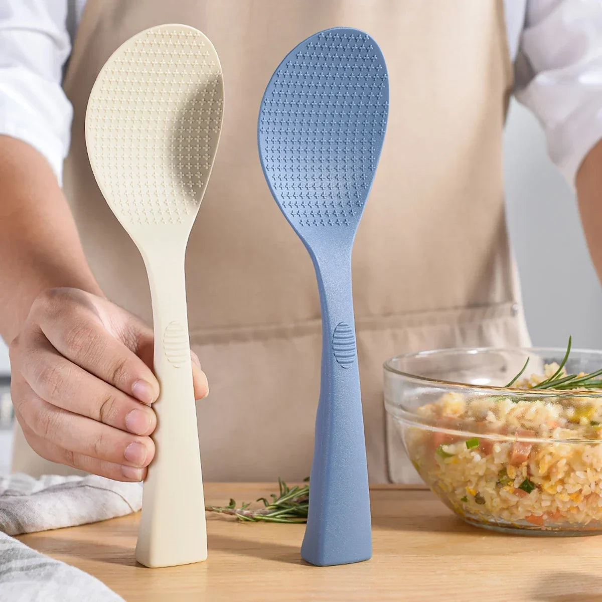 Food Grade Silicone Rice Spoon, Household Non-stick Pot, High Temperature Resistant Kitchen Spoon, Kitchen Tools, 1 tbsp