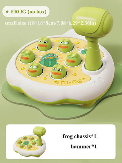 Duck/Frog/Pig Baby Toy Montessori Learning Game Educational Puzzle Gift for 12 24 Months Toddler Boy/Girl with Hammer - Smarsty