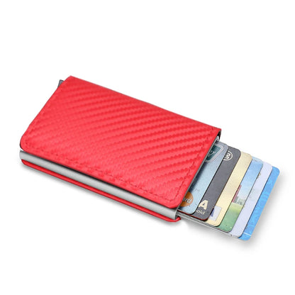 Anti Rfid Carbon Fiber ID Credit Card Holder Men Wallets Mini Automatic Pop up Bank Cardholder Case Minimalist Vallet Choice