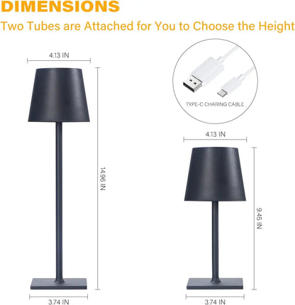 Cordless LED Touch Table Lamp Rechargeable with Dimmable Feature - Smarsty