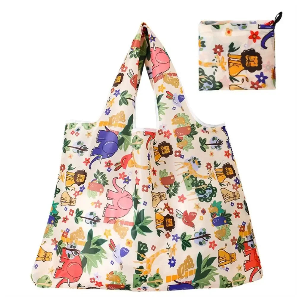 Foldable Shopping Bag Large Capacity Lightweight Tote - Smarsty