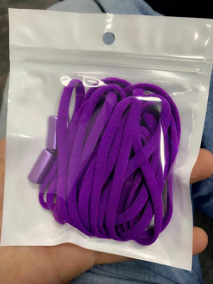 1Pair Elastic Lazy Shoelaces No Tie Shoe Laces Sneakers Flats Shoelaces for Kids Adult Quick Shoelace Fit All Shoes - Smarsty