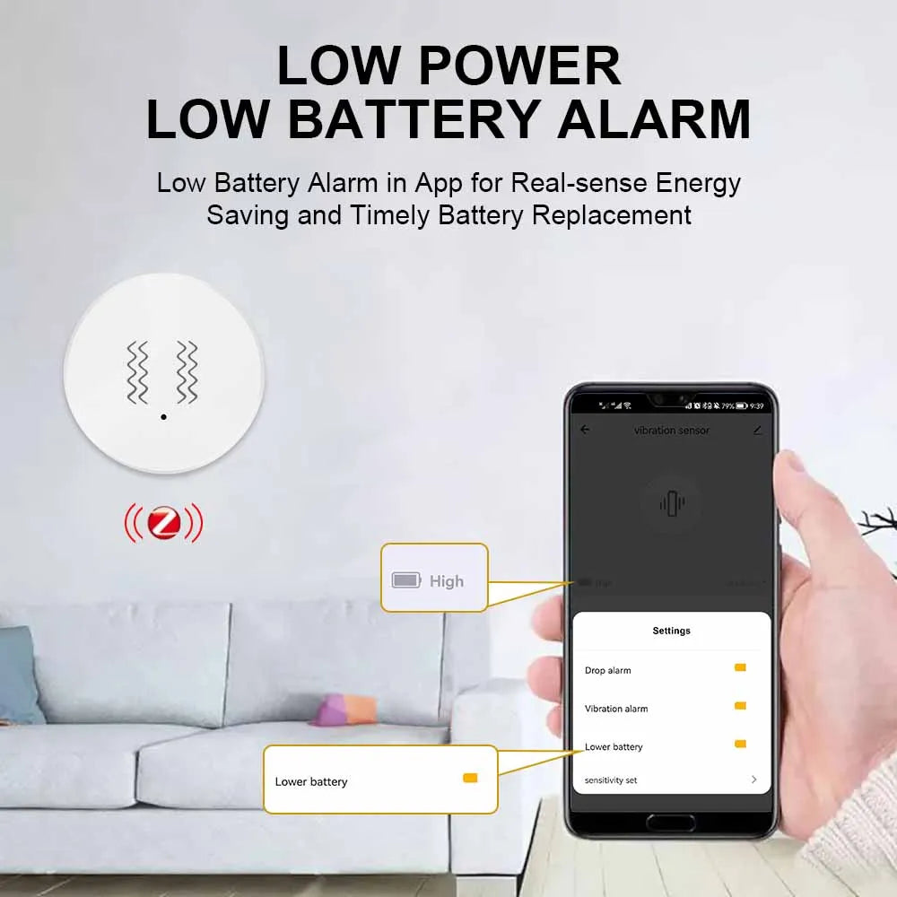 Zigbee Vibration Sensor with Real-Time Motion Alerts - Smarsty
