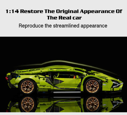 Technical Building Blocks Racing Car Static Model Or Remote Control Electric RC Car Version Optional Construction Toys For Boys