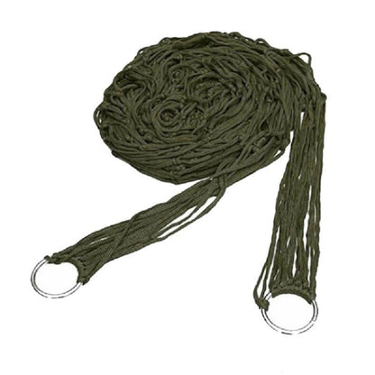 Nylon Rope Meshy Hammock for Outdoor Sleeping Net Bed with Rope Portable Camping Garden Beach Yard Travel Swing Hanging Bed