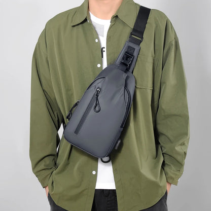 Mens USB Port Chest Bag For Daily Commute And Traveling - Smarsty