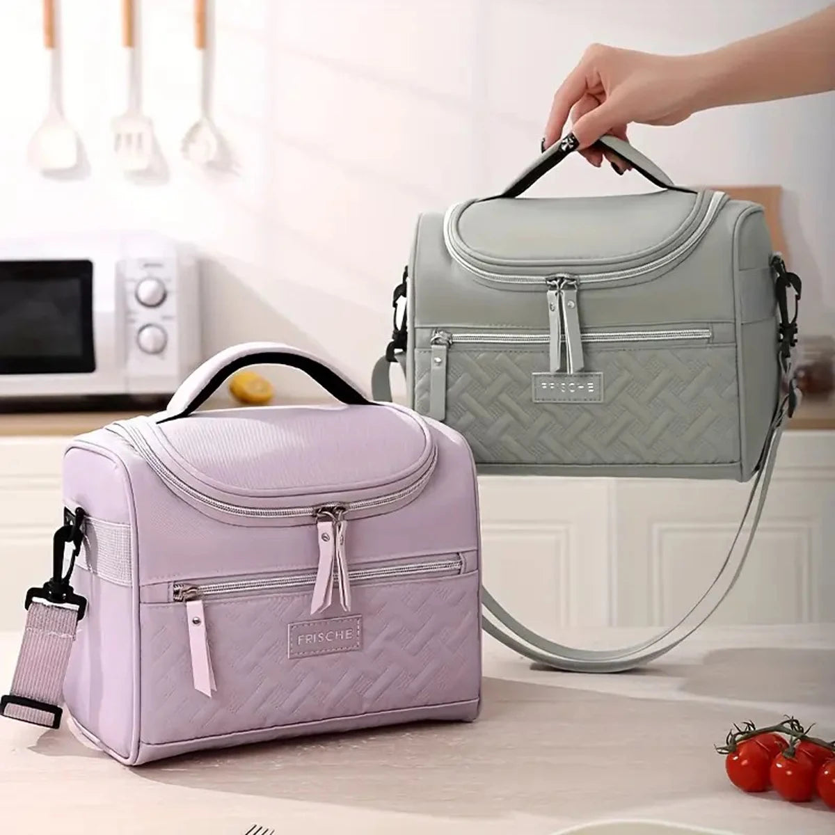 Insulated Lunch Bag With Padded Shoulder Strap For Work - Smarsty