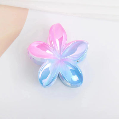 Gradient Large Flower Acrylic Hair Clip Boho Beach Accessory - Smarsty