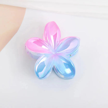 Gradient Large Flower Acrylic Hair Clip Boho Beach Accessory - Smarsty