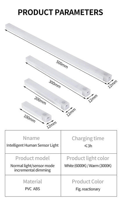 Rechargeable Motion Sensor LED Night Light for Cabinets - Smarsty