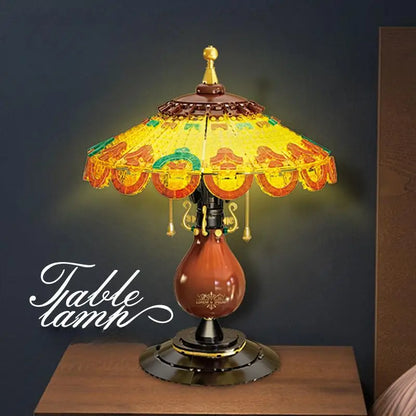 Ideas Table Lamp Mini Building Block Set, Creative Retro-Style Table Lamp Model