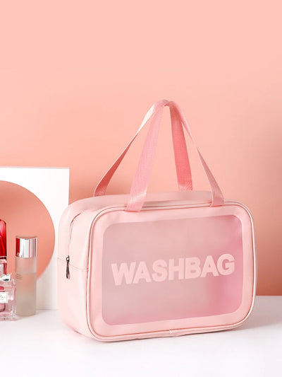 Semi Transparent PVC Makeup And Toiletries Bag With Capacity - Smarsty
