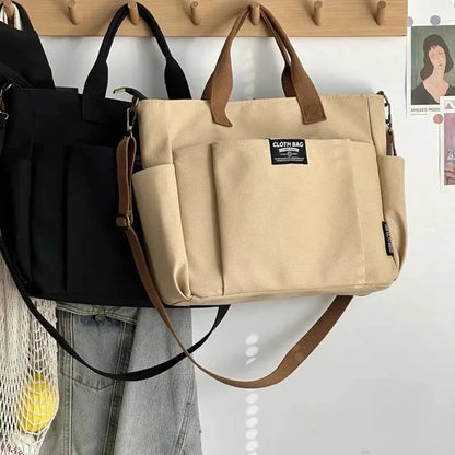 Urban Minimalist Canvas Tote Bag Large Capacity Crossbody - Smarsty