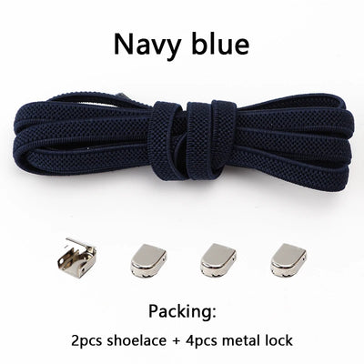 No Tie Elastic Shoe Laces One Size Fits All Adult and Kids Shoes Shoelaces for Sneakers Shoelace Tieless Flat Expand Shoestrings - Smarsty