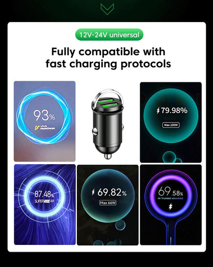 Dual USB Car Charger Quick Charge 200W Fast Charging - Smarsty