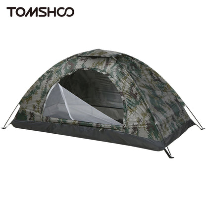 Tomshoo 1/2 Person Ultralight Camping Tent Single Layer Portable Hiking Tent Anti-UV Coating UPF 30+ for Outdoor Beach Fishing by Smarsty