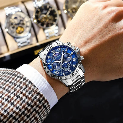 POEDAGAR Luxury Waterproof Quartz Sports Watch for Men - Smarsty